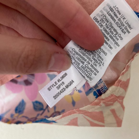 J. Crew Liberty of London Floral Print Scoop Neck Blouse Top l0608 - Picture 8 of 9